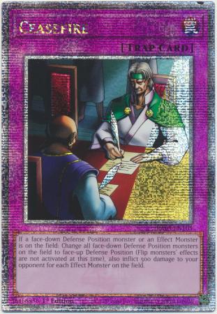 Ceasefire (Quarter Century Secret Rare) (RA03-EN105) - Quarter Century Bonanza Quarter Century Secret Rare 1st Edition