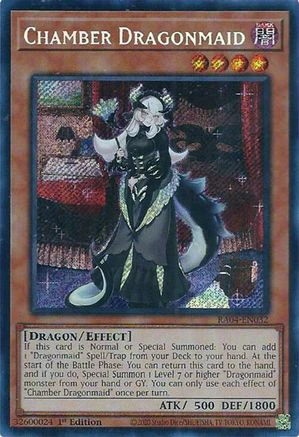 Chamber Dragonmaid (Secret Rare) (RA04-EN032) - Quarter Century Stampede Secret Rare 1st Edition