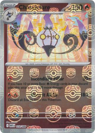 Chandelure (Master Ball Pattern) - 018/086 - Reverse Holo Rare