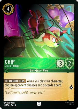 Chip - Quick Thinker - 097/204 - Uncommon Cold Foil