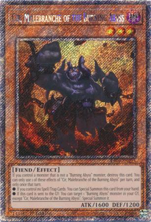 Cir, Malebranche of the Burning Abyss (Platinum Secret Rare) (RA04-EN235) - Quarter Century Stampede Platinum Secret Rare 1st Edition