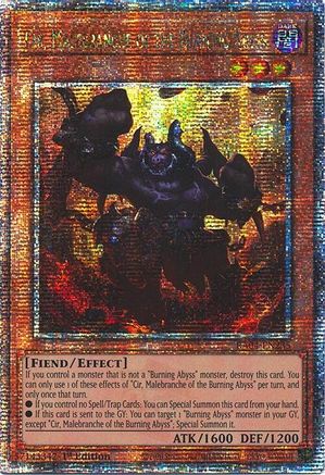 Cir, Malebranche of the Burning Abyss (Quarter Century Secret Rare) (RA04-EN235) - Quarter Century Stampede Quarter Century Secret Rare 1st Edition
