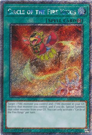 Circle of the Fire Kings (Platinum Secret Rare) (RA04-EN195) - Quarter Century Stampede Platinum Secret Rare 1st Edition