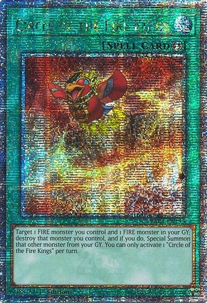 Circle of the Fire Kings (Quarter Century Secret Rare) (RA04-EN195) - Quarter Century Stampede Quarter Century Secret Rare 1st Edition