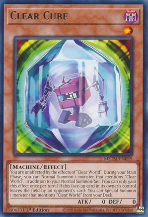 Clear Cube (MZTM-EN039) - Maze of the Master Rare 1st Edition