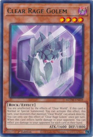 Clear Rage Golem (MZTM-EN038) - Maze of the Master Rare 1st Edition