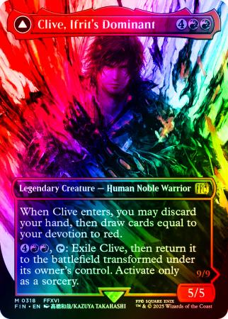 Clive, Ifrit's Dominant (Borderless) - 0318 - Foil