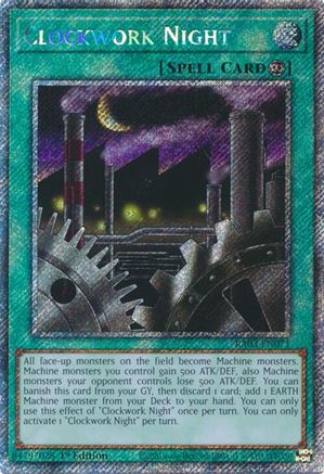 Clockwork Night (Platinum Secret Rare) (RA03-EN071) - Quarter Century Bonanza Platinum Secret Rare 1st Edition