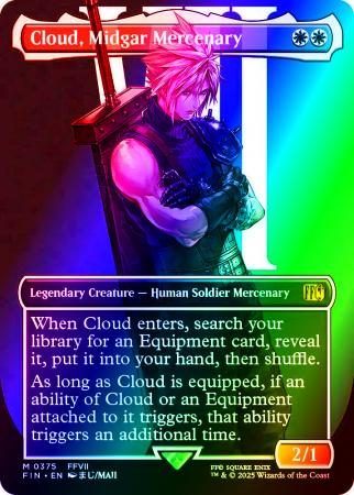 Cloud, Midgar Mercenary (Borderless) - 0375 - Foil