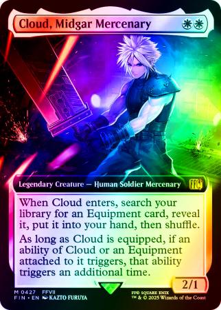 Cloud, Midgar Mercenary (Extended Art) - 0427 - Foil