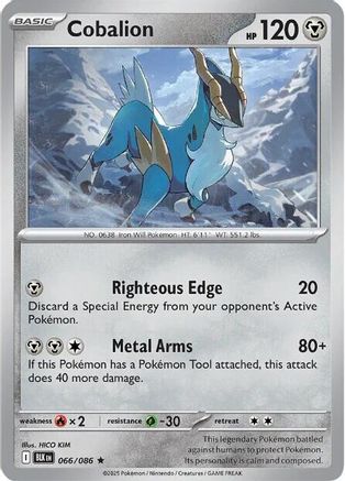 Cobalion - 068/086 - Reverse Holo Rare