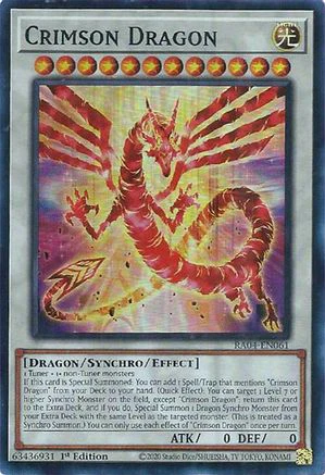 Crimson Dragon (RA04-EN061) - Quarter Century Stampede Super Rare 1st Edition