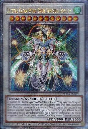 Crystal Clear Wing Over Synchro Dragon (Quarter Century Secret Rare) (SUDA-EN039) - Supreme Darkness Quarter Century Secret Rare 1st Edition