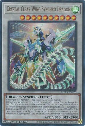 Crystal Clear Wing Synchro Dragon (MP25-EN276) - 2025 Mega-Pack Ultra Rare 1st Edition