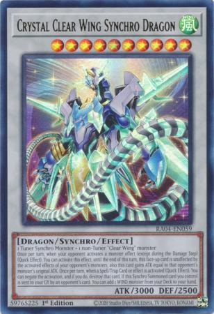 Crystal Clear Wing Synchro Dragon (UR) (RA04-EN059) - Quarter Century Stampede Ultra Rare 1st Edition