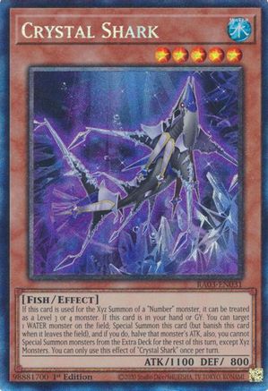 Crystal Shark (PCR) (RA03-EN031) - Quarter Century Bonanza Prismatic Collector's Rare 1st Edition