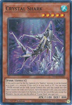 Crystal Shark (RA03-EN031) - Quarter Century Bonanza Super Rare 1st Edition