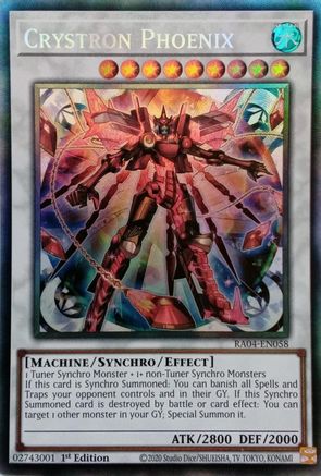 Crystron Phoenix (PCR) (RA04-EN058) - Quarter Century Stampede Collector's Rare 1st Edition