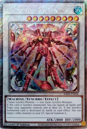 Crystron Phoenix (Platinum Secret Rare) (RA04-EN058) - Quarter Century Stampede Platinum Secret Rare 1st Edition