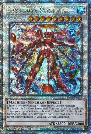 Crystron Phoenix (Quarter Century Secret Rare) (RA04-EN058) - Quarter Century Stampede Quarter Century Secret Rare 1st Edition