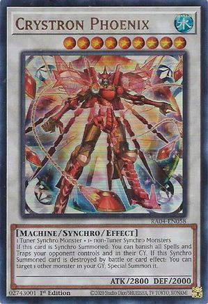 Crystron Phoenix (UR) (RA04-EN058) - Quarter Century Stampede Ultra Rare 1st Edition