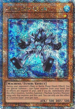 Crystron Quan (Quarter Century Secret Rare) (RA04-EN021) - Quarter Century Stampede Quarter Century Secret Rare 1st Edition