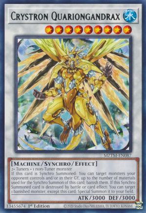 Crystron Quariongandrax (MZTM-EN087) - Maze of the Master Rare 1st Edition