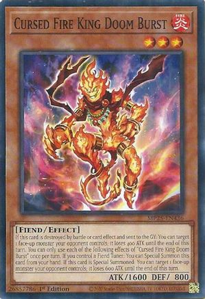 Cursed Fire King Doom Burst (MP25-EN436) - 2025 Mega-Pack Common / Short Print 1st Edition