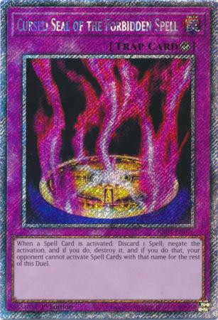 Cursed Seal of the Forbidden Spell (Platinum Secret Rare) (RA03-EN076) - Quarter Century Bonanza Platinum Secret Rare 1st Edition