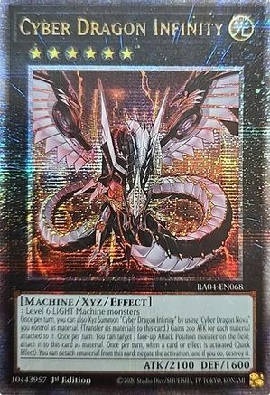 Cyber Dragon Infinity (Quarter Century Secret Rare) (RA04-EN068) - Quarter Century Stampede Quarter Century Secret Rare 1st Edition