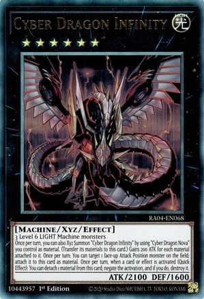 Cyber Dragon Infinity (PUR) (RA04-EN068) - Quarter Century Stampede Prismatic Ultimate Rare 1st Edition