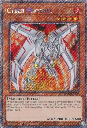 Cyber Phoenix (Platinum Secret Rare) (RA04-EN129) - Quarter Century Stampede Platinum Secret Rare 1st Edition