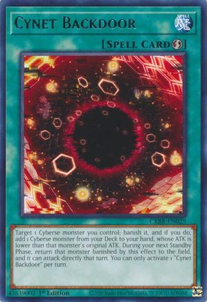 Cynet Backdoor (CRBR-EN029) - Crossover Breakers Rare 1st Edition
