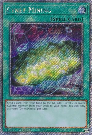 Cynet Mining (Platinum Secret Rare) (RA03-EN067) - Quarter Century Bonanza Platinum Secret Rare 1st Edition