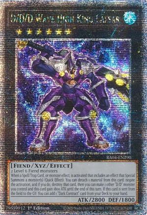 D/D/D Wave High King Caesar (Quarter Century Secret Rare) (RA04-EN290) - Quarter Century Stampede Quarter Century Secret Rare 1st Edition