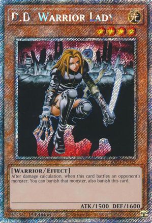 D.D. Warrior Lady (Platinum Secret Rare) (RA03-EN129) - Quarter Century Bonanza Platinum Secret Rare 1st Edition
