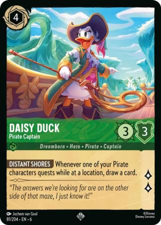 Daisy Duck - Pirate Captain - 81/204 - Super Rare