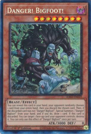 Danger! Bigfoot! (PCR) (RA03-EN019) - Quarter Century Bonanza Prismatic Collector's Rare 1st Edition