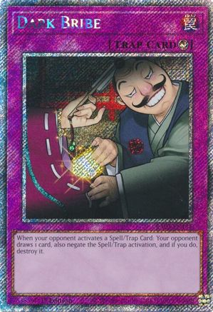 Dark Bribe (Platinum Secret Rare) (RA03-EN187) - Quarter Century Bonanza Platinum Secret Rare 1st Edition