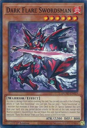 Dark Flare Swordsman (DUAD-EN019) - Duelist's Advance Common / Short Print 1st Edition