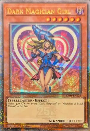 Dark Magician Girl (Quarter Century Secret Rare) (A) (RA03-EN123) - Quarter Century Bonanza Quarter Century Secret Rare 1st Edition