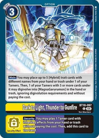 Dark to Light, Thunder to Gunfire - BT18-097 C - Common