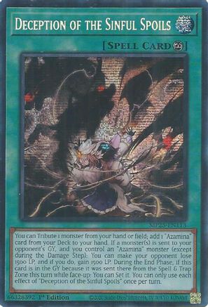 Deception of the Sinful Spoils (MP25-EN113) - 2025 Mega-Pack Prismatic Secret Rare 1st Edition