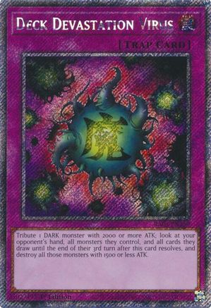 Deck Devastation Virus (Platinum Secret Rare) (RA03-EN150) - Quarter Century Bonanza Platinum Secret Rare 1st Edition