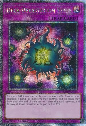 Deck Devastation Virus (Quarter Century Secret Rare) (RA03-EN150) - Quarter Century Bonanza Quarter Century Secret Rare 1st Edition