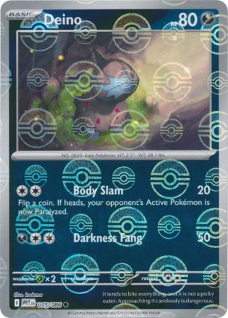 Deino (Poke Ball Pattern) - 065/086 - Common Reverse Holo