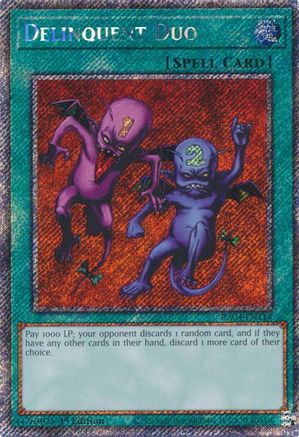 Delinquent Duo (Platinum Secret Rare) (RA04-EN114) - Quarter Century Stampede Platinum Secret Rare 1st Edition