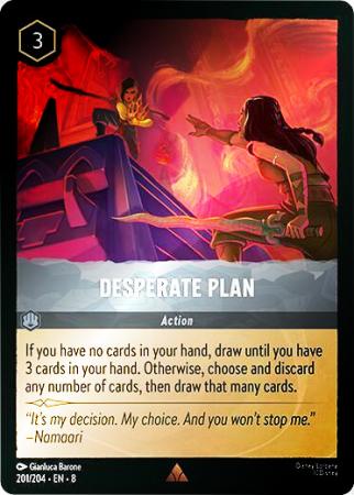 Desperate Plan - 201/204 - Rare Cold Foil