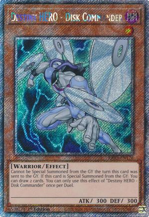 Destiny HERO - Disk Commander (Platinum Secret Rare) (RA03-EN176) - Quarter Century Bonanza Platinum Secret Rare 1st Edition
