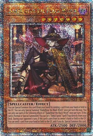 Diabellstar the Black Witch (New Art) (Quarter Century Secret Rare) (RA04-EN047) - Quarter Century Stampede Quarter Century Secret Rare 1st Edition